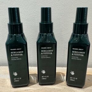 Trader Joe's Bergamot & VETIVER Room Spray Spritz 4 Fl Oz Holiday Seasonal X 3